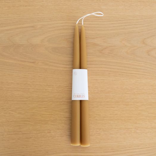12" Tapered Candles, Miel
