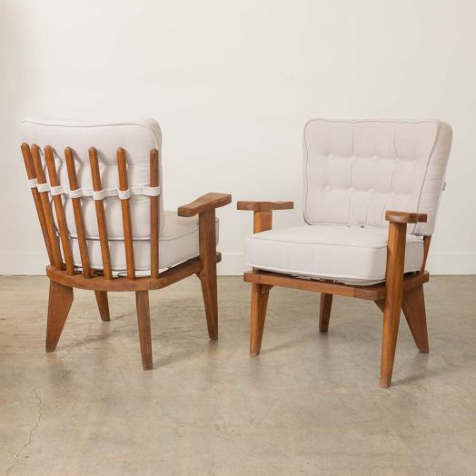 Pair of "Catherine" Chairs by Guillerme et Chambron
