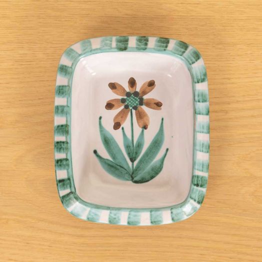 French Ceramic Flower Vide Poche by Robert Picault
