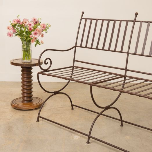 1940s French Iron Bench