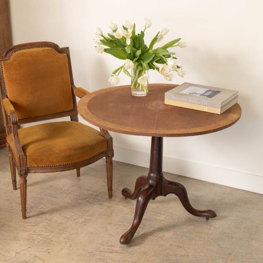 1920s French Burl Wood Folding Table