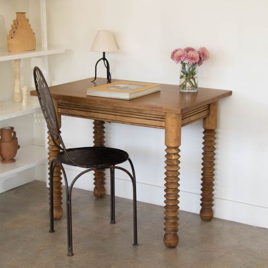 French Wood Table by Charles Dudouyt - ON HOLD