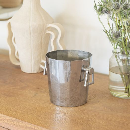French Art Deco Metal Ice Bucket