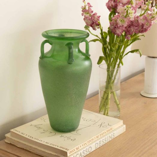 Italian Green Scavo Vase