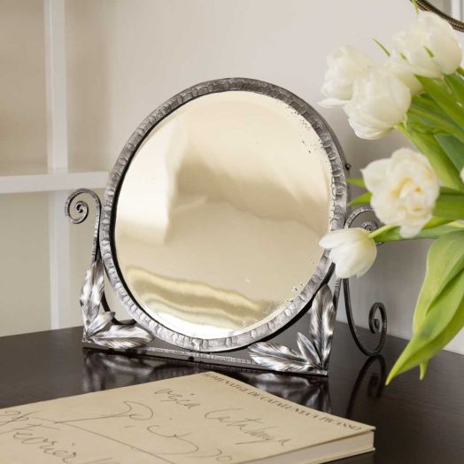 French Art Deco Iron Vanity Mirror