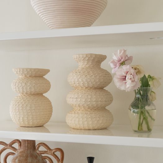 Three Orb Vase, White